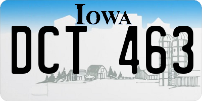 IA license plate DCT463