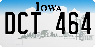 IA license plate DCT464
