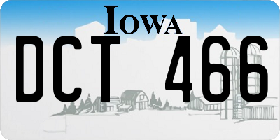 IA license plate DCT466