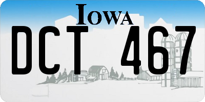 IA license plate DCT467