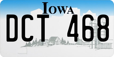 IA license plate DCT468