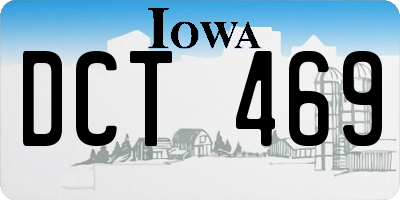 IA license plate DCT469