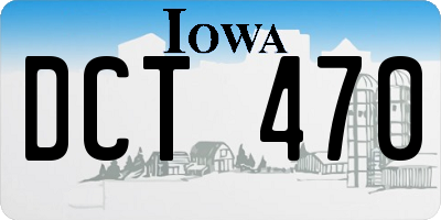 IA license plate DCT470