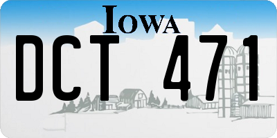 IA license plate DCT471