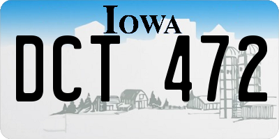 IA license plate DCT472
