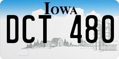 IA license plate DCT480