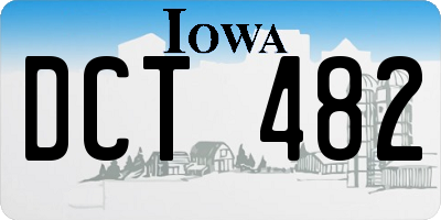 IA license plate DCT482