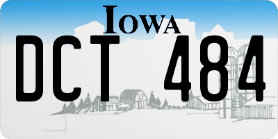 IA license plate DCT484