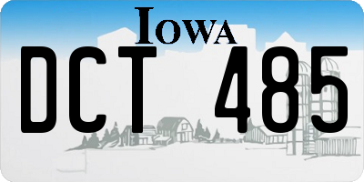 IA license plate DCT485