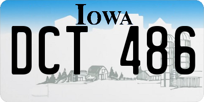 IA license plate DCT486