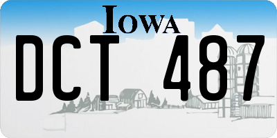 IA license plate DCT487