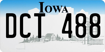 IA license plate DCT488