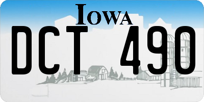 IA license plate DCT490