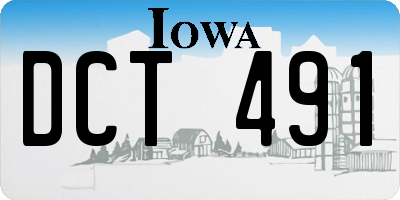 IA license plate DCT491