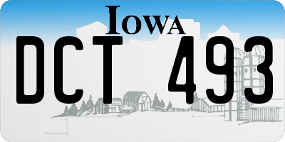 IA license plate DCT493