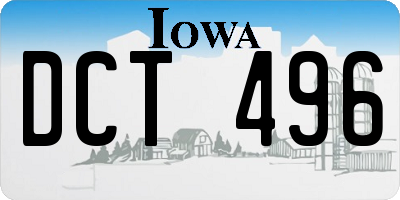 IA license plate DCT496
