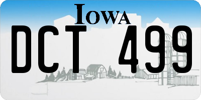 IA license plate DCT499