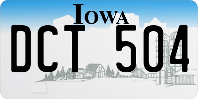 IA license plate DCT504