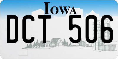 IA license plate DCT506