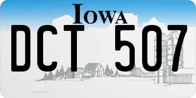 IA license plate DCT507