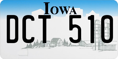 IA license plate DCT510