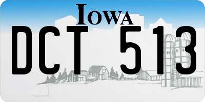 IA license plate DCT513