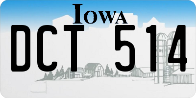 IA license plate DCT514