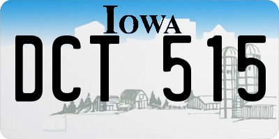 IA license plate DCT515
