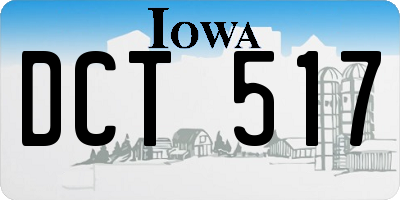 IA license plate DCT517