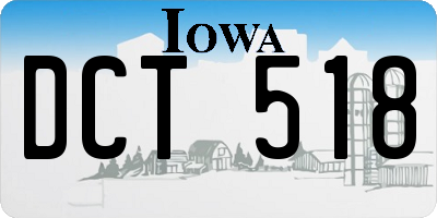 IA license plate DCT518
