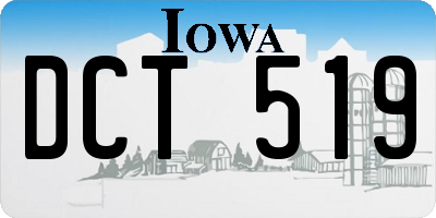 IA license plate DCT519