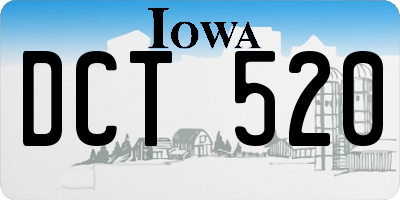 IA license plate DCT520