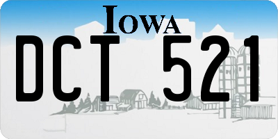 IA license plate DCT521