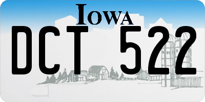 IA license plate DCT522