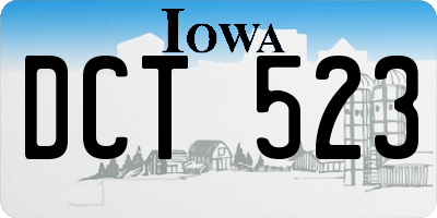 IA license plate DCT523