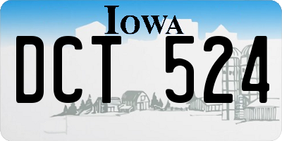 IA license plate DCT524