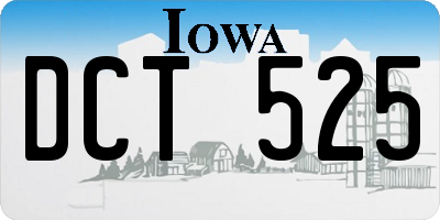 IA license plate DCT525