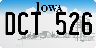 IA license plate DCT526