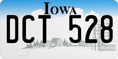 IA license plate DCT528