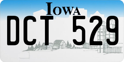 IA license plate DCT529