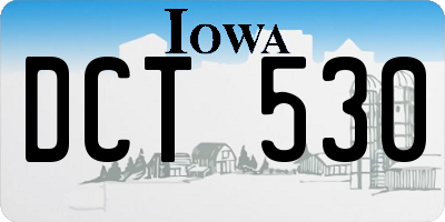IA license plate DCT530