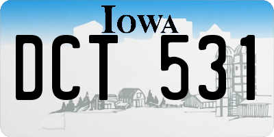 IA license plate DCT531