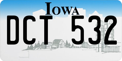 IA license plate DCT532