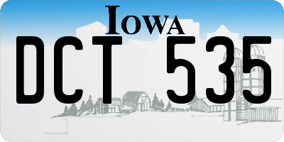 IA license plate DCT535