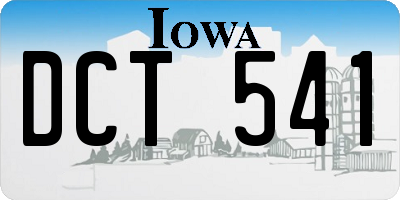 IA license plate DCT541