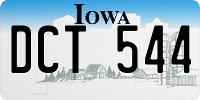 IA license plate DCT544