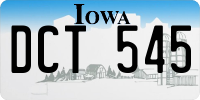 IA license plate DCT545