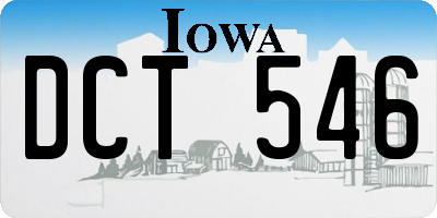 IA license plate DCT546
