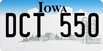 IA license plate DCT550