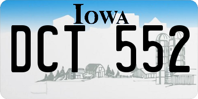 IA license plate DCT552